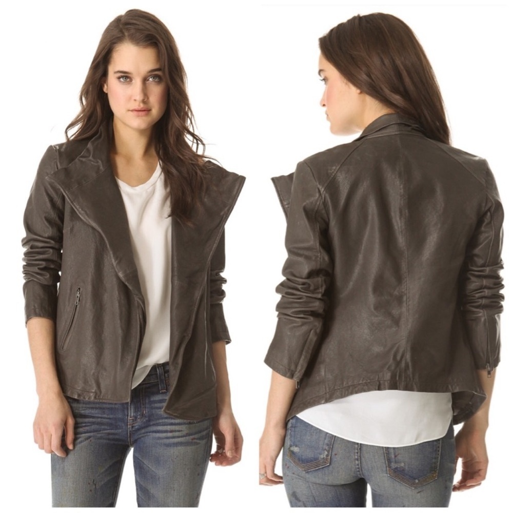 Brochu Walker luxury brown leather jacket